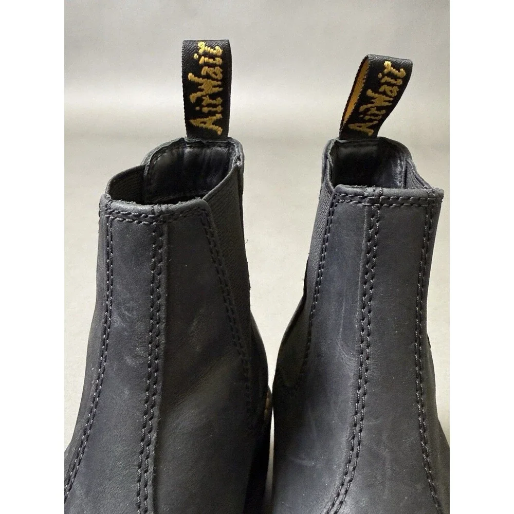 Dr Martens Rometty Wyoming Platform Chelsea Black Boots Women Size 6 US AW004